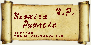 Miomira Puvalić vizit kartica